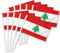 Kleine Libanon-Flagge, 25 Stück