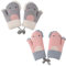 2 Paare Baby Winter Handschuhe, Fäustlinge für Baby Cartoon Fausthandschuhe Kleinkind Halshandschuhe, Warme Strickhandschuhe für Baby Mädchen Jungen 0-4 Jahre