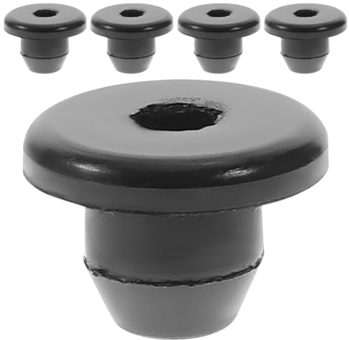 VALICLUD 5pcs Floor Bottle Jack Plugs, 8.5mm Flat Head Horizontal Jack Plugs Black Rubber Hydraulic Filler Bung for Oil Reservoir Hole