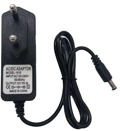 Lelukee Alimentatore Universale Caricatore Ricambio Driver 12V 1.5A,18W Spina EU Alimentazione Elettrica Trasformatore AC 100-240V per LED Striscia Router WiFi