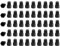 Leliafleury Hex Nut Cover 50Pcs Plastic Higher Dome Bolt Nut Protection Caps Cover for Bolts, Hex Hexagon Screws (Black, M8*13 * 25)