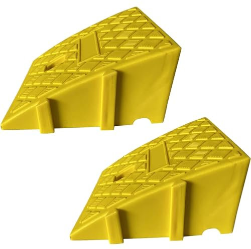 11/13 cm de Haut Rampe marchepied rampes Rampes Rampe de Trottoir Rampes Seuil Robuste Voiture en Plastique antidérapantes Rampe de seuil Portable pour Fauteuil Roulant Motos ( Color : B , Size : 25*2