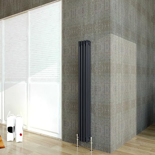 Acezanble∣Black 2 3 Column Radiator Vertical Horizontal Cast Iron Style 1500 * 200mm