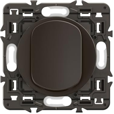 LEGRAND - Interrupteur/Va-et-vient Céliane lumineux 10A - Design moderne - A équiper d'une plaque - Noir