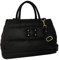 Camomilla Damen Handtasche, Trapez-Tasche, mit Schultergurt, Polyester, Kollektion Puffy Bags, Farbe Schwarz