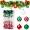 30 Stück Kunststoff Weihnachtskugeln, 6cm Weihnachtskugel Ornamente,Weihnachtskugeln,Baumschmuck Christbaumkugeln,Christbaumkugel-Set für Weihnachtsdekoration,Hochzeit,Geburtstagsfeier(Rot,Grün&Weiß)