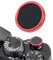FOTGA 2er-Pack Kameraauslöser PU-Leder weicher Auslöser passend für Fuji X-M5 X-T50 X100VI X-T5 X-T4 X-T3 X-T30 II X-E4 X-E3, für Nikon ZF DF, für Leica M10 M9 M8 M7（Rot mit Schwarz