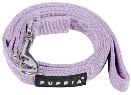 Puppia Zweifarbige Hundeleine, robust, langlebig, bequemer Griff, für kleine und mittelgroße Hunde, Violett, Größe S
