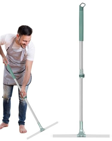Samuliy Escoba rascador para el Suelo, Escoba rascador con Mango telescópico, Escoba Multifuncional, fregona para salón, Cocina, baño