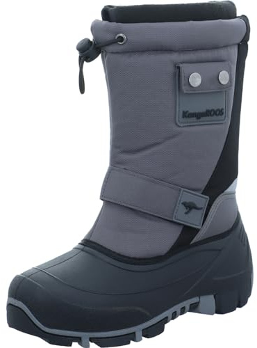 KangaROOS Damen Kanga-Bean Ii Schneestiefel, Steel Grey/Jet Black, 39 EU