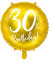 Folienballon 30. Geburtstag Gold – Zahl 30 Luftballon Heliumballon – Deko für Frauen & Männer – Wiederverwendbar, 30th Birthday Party Dekoration