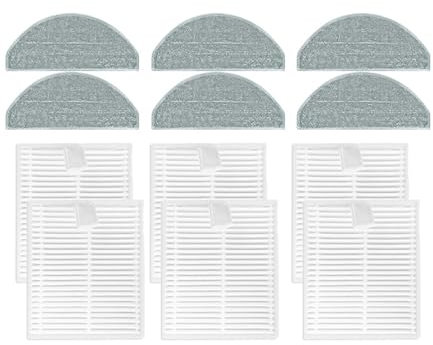 AZSHIW Compatible avec Les aspirateurs Robots Xiaomi E10, E12 et B112, pièces détachées, Rouleau, Brosse latérale, Filtre HEPA, Chiffon, Accessoires(Plum)