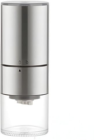 Quiet Electric Coffee Bean Grinder with 25g Capacity, Stepless Adjustable Coarseness, Type-C Rechargeable, Stainless Steel Core, Includes Cleaning Brush