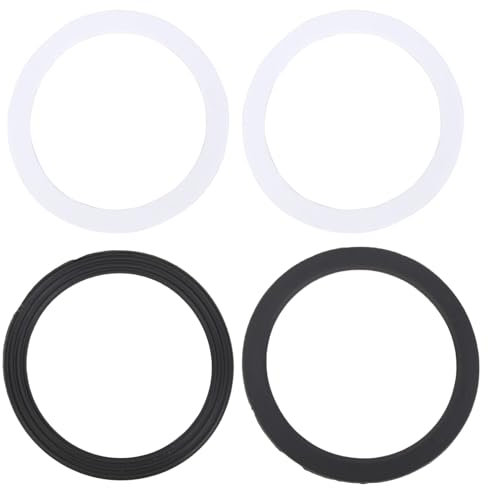 4Pcs Sink O Ring Seal 110mm Plug Rubber Seal Basin Plug Sealing Washer Washers Gaskets Bath Set Gasket for Kitchen Toilet Drain Kitchen Sink Basket Strainer Qrity Waste Bathroom(Black White)