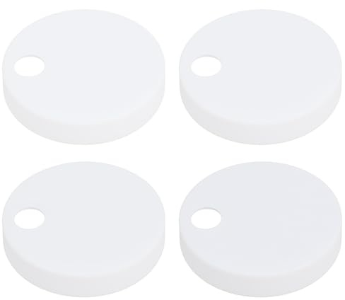 YINETTECH 4 bulloni decorativi per WC, 45 x 8 mm, colore bianco
