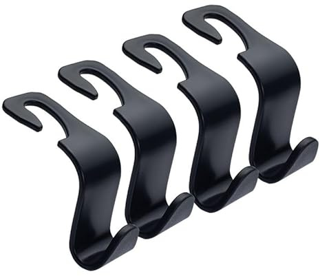 WENINETIES 4 Stück Auto Kopfstützen Haken für Alfa Romeo Giulia GTA 2020 2021 2022 2023 2024 2025, Auto Haken Aufhängen von Taschen Handtaschen Organizer Autositz Rücksitz Organizer