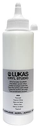 LUKAS Cryl Studio Künstler-Acrylfarben, Kunststoff, weiß, 250 ml (1er Pack), 250