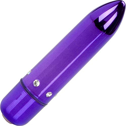 CalExotics Crystal High Intensity Bullet Vibrator, Waterproof Discreet Massager with Intense Power and Incremental Speed Control - Purple SE-0075-70-2