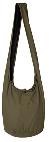 PANASIAM Schultertasche einfarbig, olivengrün, L