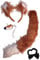 Faschingskostüm Damen Fuchs-Set (Schwanz, Haarreif, Nase, Fliege) (rot-braun)