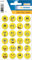HERMA 3657 Aufkleber Smiley klein groß, 24 Stück, Wackelaugen Belohnung Sticker mit lustigen Emoji Gesicht Motiv, Kinder Etiketten für Schule Grundschule Schüler Tagebuch Scrapbooking Geburtstag Deko