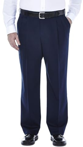 Haggar Men's Big & Tall Classic Fit Premium No Iron Khaki Pleated Pant