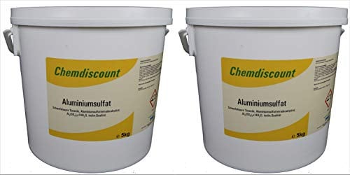 Chemdiscount 10kg (2x5kg) Aluminiumsulfat, 17/18%, Dünger, Flockmittel, Isoliersalz