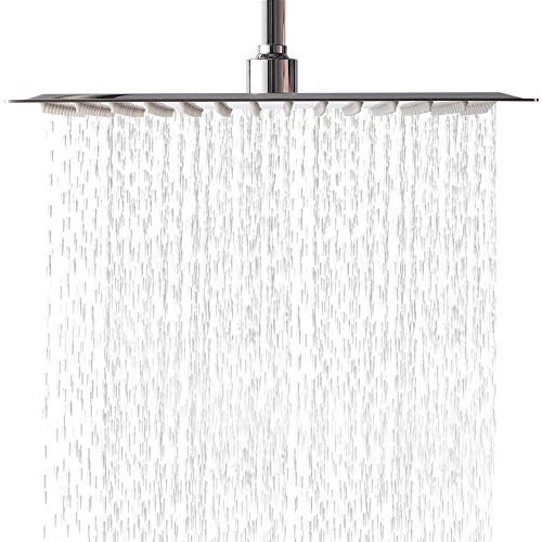Sarlai Solid Square Ultra Thin 304 Stainless Steel 10 Inch Adjustable Rain Shower Head