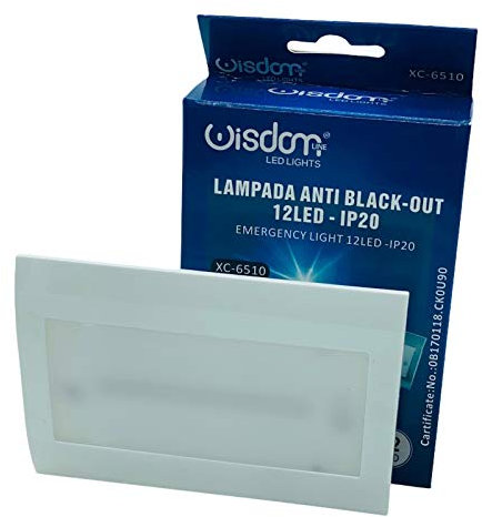 Segnapasso led da incasso luce di emergenza 2,5 w 180 lumen equivalente 15w compatibile con cassetta 503 anti black out