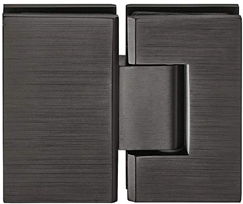Gedotec Glastürbeschlag Duschtürband schwarz für Glastüren und Duschkabinen - DT802 | Glastürband für Wand zu Glas-Verbindung | Bad-Türscharnier für 180 ° Glasfront | 1 Stück - Türband aus Messing