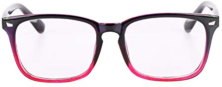 Retro Brille ohne Stärke Rechteckig Klare Linse Brillenfassung leichte clear lens Brillengestell Damen Herren Schmaler Rahmen mit Fensterglas Vintage Look Dekobrille Studenten Nerdbrille
