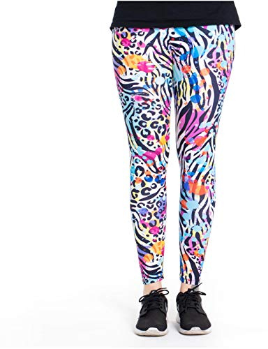 cosey Damen Leggings Bunte Bedruckte