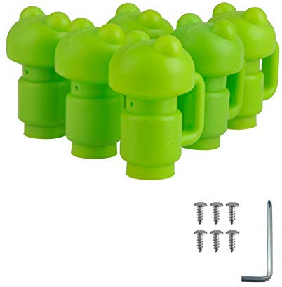 ZIZILAND Trampoline Enclosure Pole Cap for Net Hook, 6 Pieces, Green
