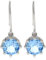 XEN Ohrhänger mit Blue HT-Quarz ca. 3,78 ct. rhodiniert