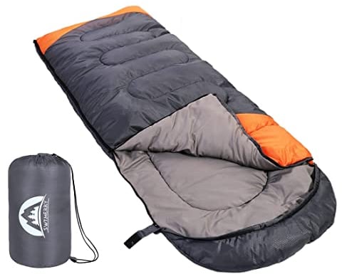 SWTMERRY - Schlafsack für 3-4 Jahreszeiten (Sommer, Frühling, Herbst, Winter) warmes und kühles Wetter – leicht, Jugendliche und Erwachsene zum Wandern, Rucksackreisen und Campen.