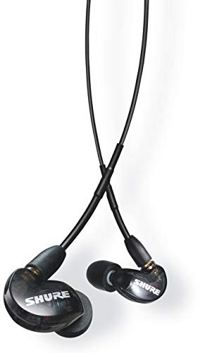 Shure AONIC 215 Sound Wired Earbud isolanti, suono chiaro, driver singolo, adattamento in -ear sicuro, cavo staccabile, durevole, compatibile con dispositivi Apple e Android, Nero