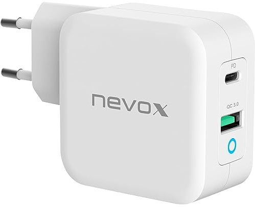 Nevox 65W USB - C Power Delivery (PD) + QC3.0 Ladegerät GaN, Weiss