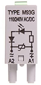 LV Signalmodul (LED grün + Varistor V) 110-230V AC/DC M93G grau 854860 relpol 590005099007