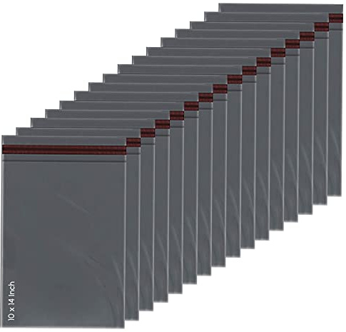1ABOVE Versandtaschen, selbstklebend, Poly-Versandtaschen, Versandverpackung, verschiedene Versandtaschen, Versand, Post, Pakete, Pakete, Versandtaschen, Grau, 50 Stück (25,4 x 35,6 cm)