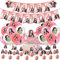 Roffatide Anime Kamado Nezuko Thema Geburtstag Party Supplies Set 43 PCS Thema Dekorationen Happy Birthday Banner Cupcake Toppers Ballons Band