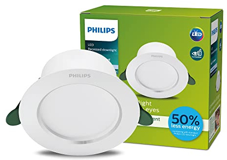 PHILIPS Diamond Cut ultraeffizientes Downlight, 1 x 2,2 W, Durchmesser 90 mm, kaltweiß, weiß