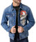 Ed Hardy Denim Trucker Jacke, Flagge blau, X-Large