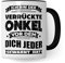 Onkel Tasse Geschenkidee Kaffeetasse Humor Witz Geschenk für Patenonkel Kaffeebecher Familie Becher (Weiß & Schwarz)