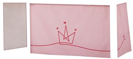 Hoppekids Prinzessin Halbhochbettvorhang (70x160cm) inkl. Draht-Set und Haken Für Kinderzimmer