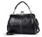 Sac à Main rétro pour Femmes, Sac à Main en Cuir PU Vintage poignée supérieure Sac Kiss Lock Crossbody Sac à bandoulière D'épaule pour Achats Fête École Voyage (noir)