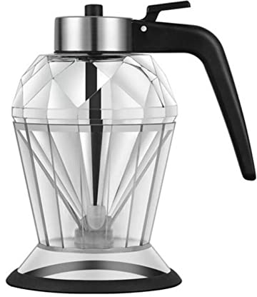 PiurUf Oil Spray Bottle Diamond Glass Oil Dispenser Juice Syrup Honey Jar Bee Drip Dispenser Kettle Storage Pot Stand Holder Cup Kitchen Squeeze Bottle Cooking Oil Spray Bottle