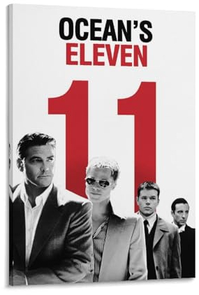LIANGSHUANG Poster aus den 2000er-Jahren, Motiv: Ozean's Eleven, Poster, Bild, Druck, Leinwand, Poster, Dekoration, moderne Wohnkunstwerke, 60 x 90 cm