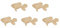 Décopatch AP114Opack - Packung 5 Träger zum Verzieren, aus Pappmaché, Fisch, 12x7x7 cm, Kraftbraun, 1 Pack