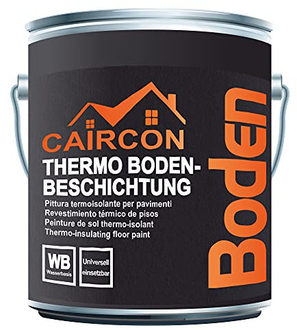 CAIRCON Thermo Bodenfarbe Bodenbeschichtung Bodenfarbe Betonfarbe Tief-SCHWARZ 750ml