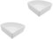 BESPORTBLE 2 Pcs Hamster Feeding Bowl Triangle Corner Food Dish Small Animal Food Bowl Food and Water for Sugar Gliders Water Dispenser for Hamster Toy Hedgehog Supplies Ceramics White Pet